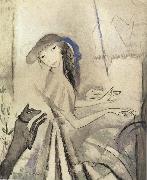 Marie Laurencin Self-Portrait of play piano china oil painting artist
